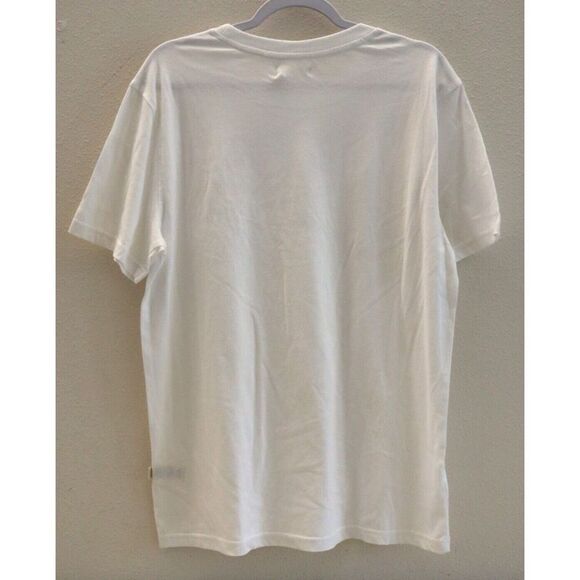UGG 1129890 Men's Sz L White Micro French Terry Darian S/S Round Neck T-Shirt - Picture 3 of 5